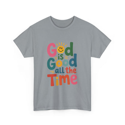 Inspirational Cotton Tee - 'God is Good All the Time'