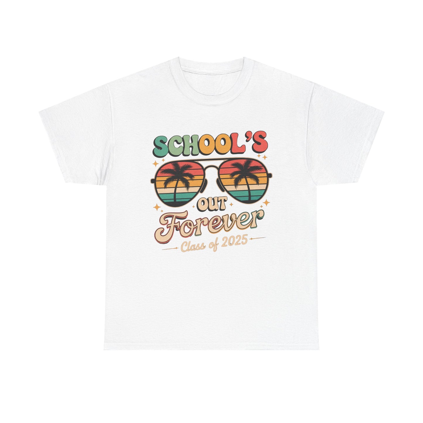 Class of 2025 School's Out Forever Tee, Graduation Gift Shirt, Summer Vibe T-Shirt, Beach Day Wear,