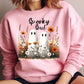 Spooky Soul Ghost Floral Design Sweatshirt product type