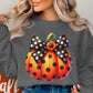 Festive Halloween Pumpkin with Polka Dots Sweatshirt product