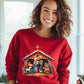 Nativity Scene Print Festive Holiday Sweater product type