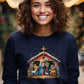 Beautiful Nativity Scene Printed Sweatshirt Product