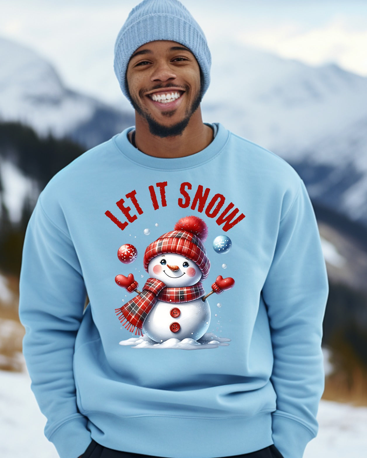 Let It Snow happy snowman winter design product