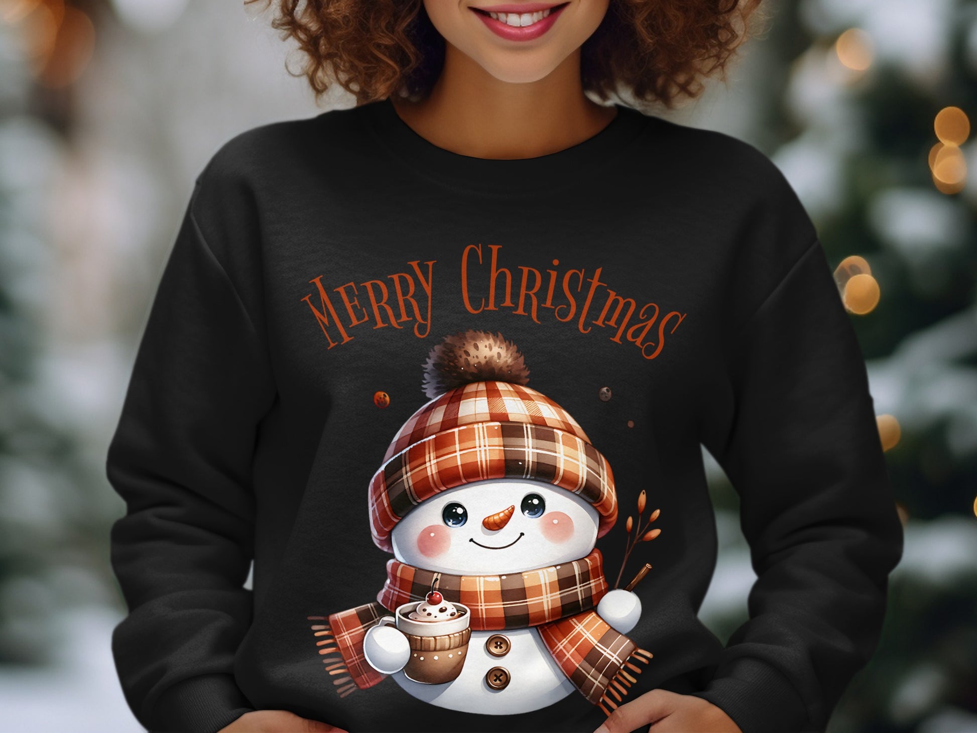 Merry Christmas Snowman Graphic Sweatshirt Product type