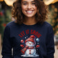 Let It Snow Smiling Snowman Design Sweatshirt product
