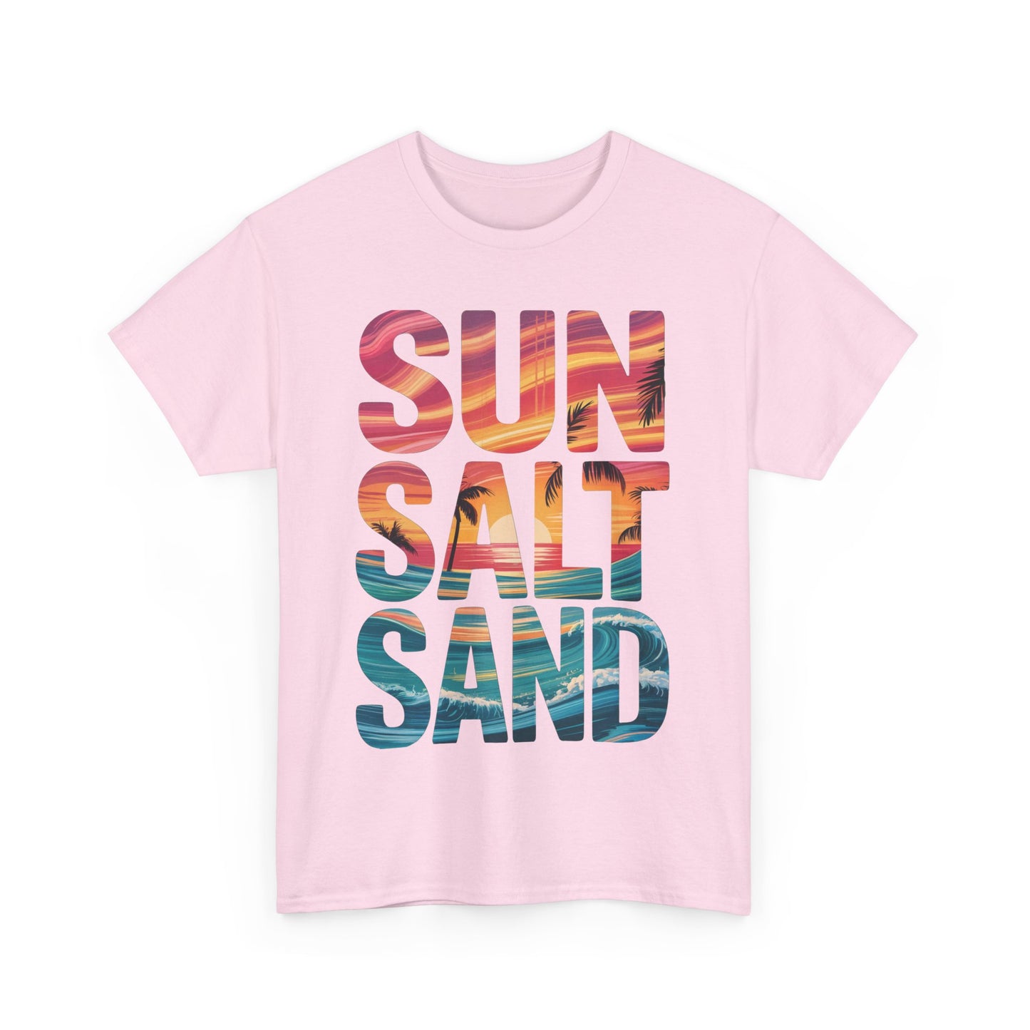 Beach Vibes Tee, Summer Shirt, Sun Salt Sand Graphic Tee, Coastal Clothing, Gift for Ocean Lovers, Beach Party Essential, Summer Vacation