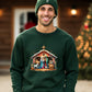 Nativity Scene Green Christmas Sweatshirt product type
