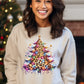 Festive Leopard Print Christmas Tree Sweatshirt product type