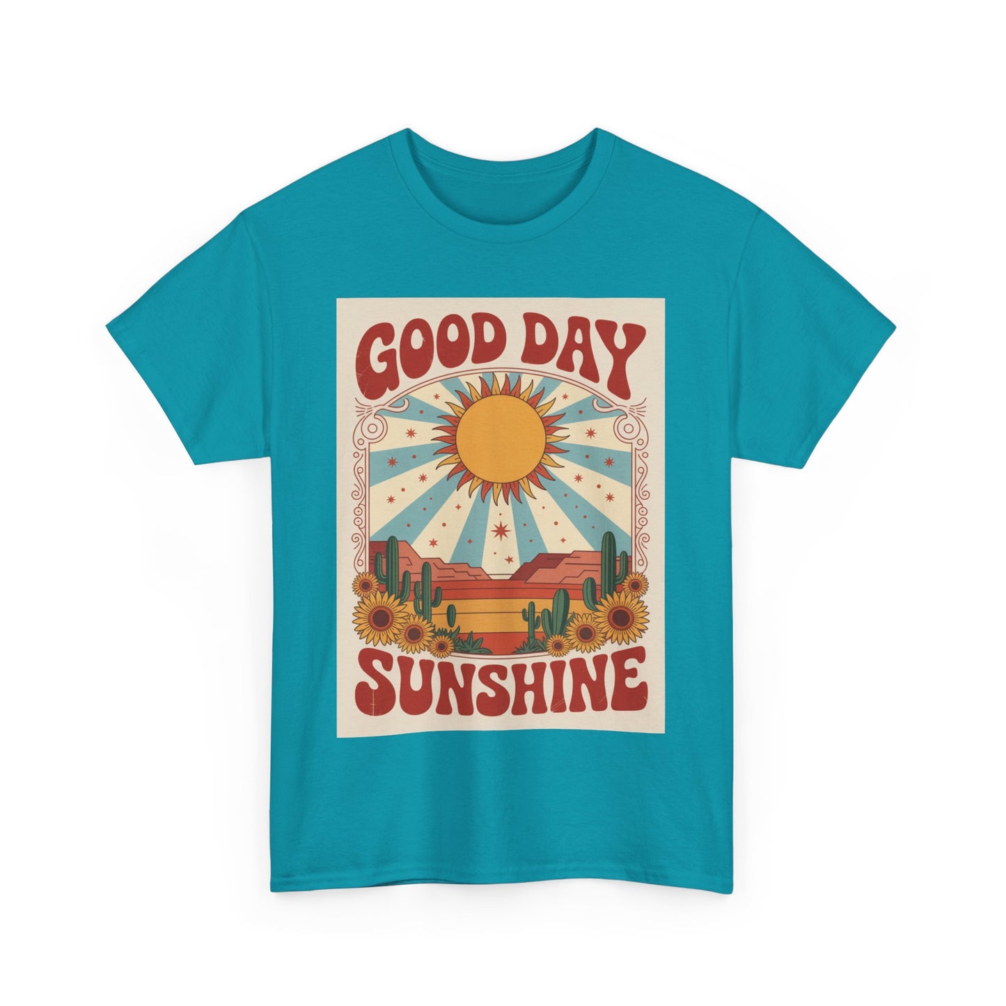 Good Day Sunshine Cotton Tee - Vintage Desert Graphic Shirt