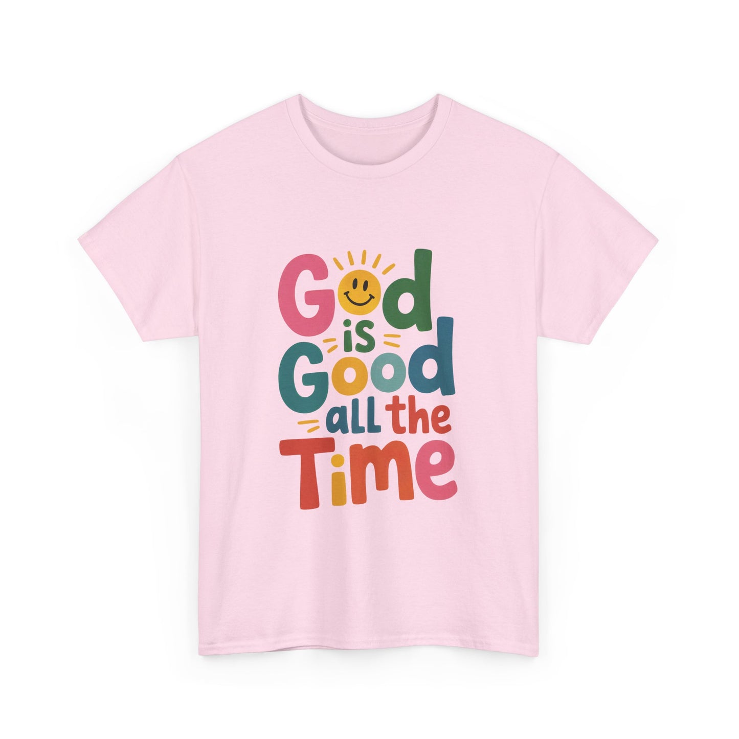 Inspirational Cotton Tee - 'God is Good All the Time'