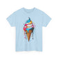 Colorful Ice Cream Cone Tee, Summer T-Shirt, Fun Graphic Tee, Gift for Ice Cream Lovers, Festival Apparel