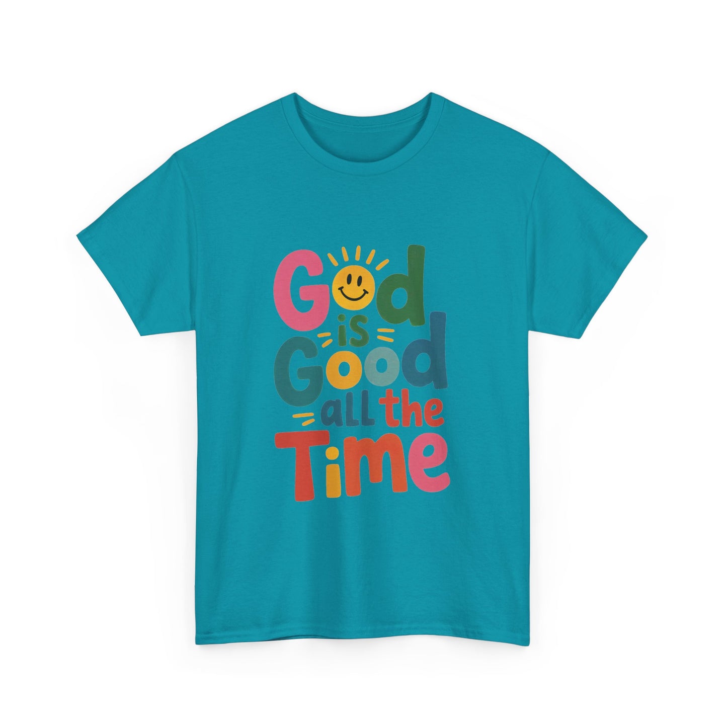 Inspirational Cotton Tee - 'God is Good All the Time'