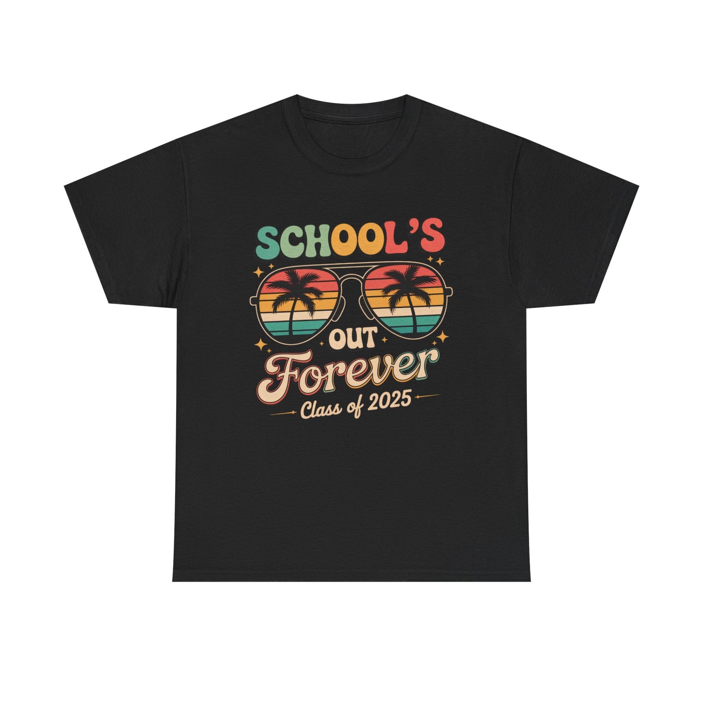Class of 2025 School's Out Forever Tee, Graduation Gift Shirt, Summer Vibe T-Shirt, Beach Day Wear,