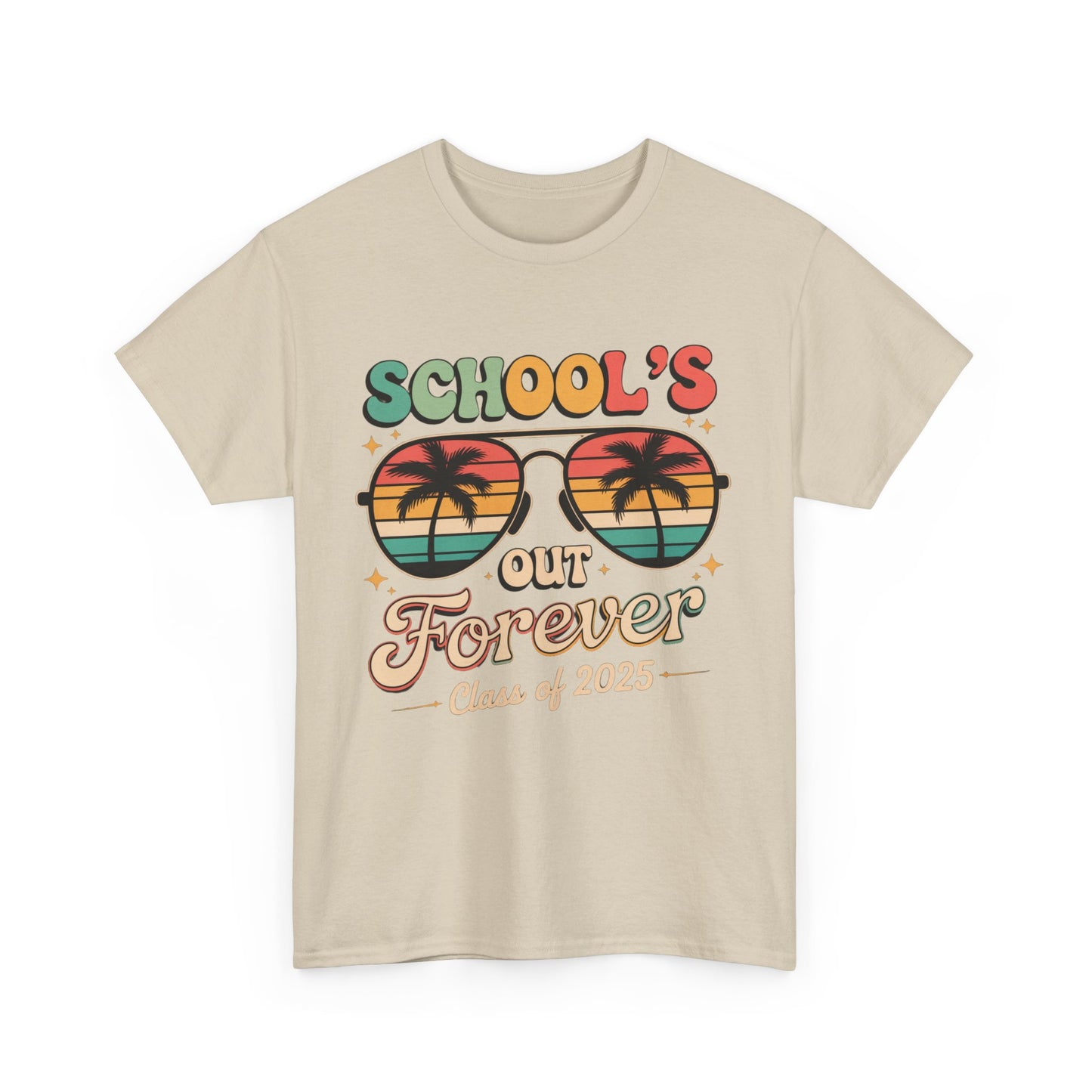 Class of 2025 School's Out Forever Tee, Graduation Gift Shirt, Summer Vibe T-Shirt, Beach Day Wear,