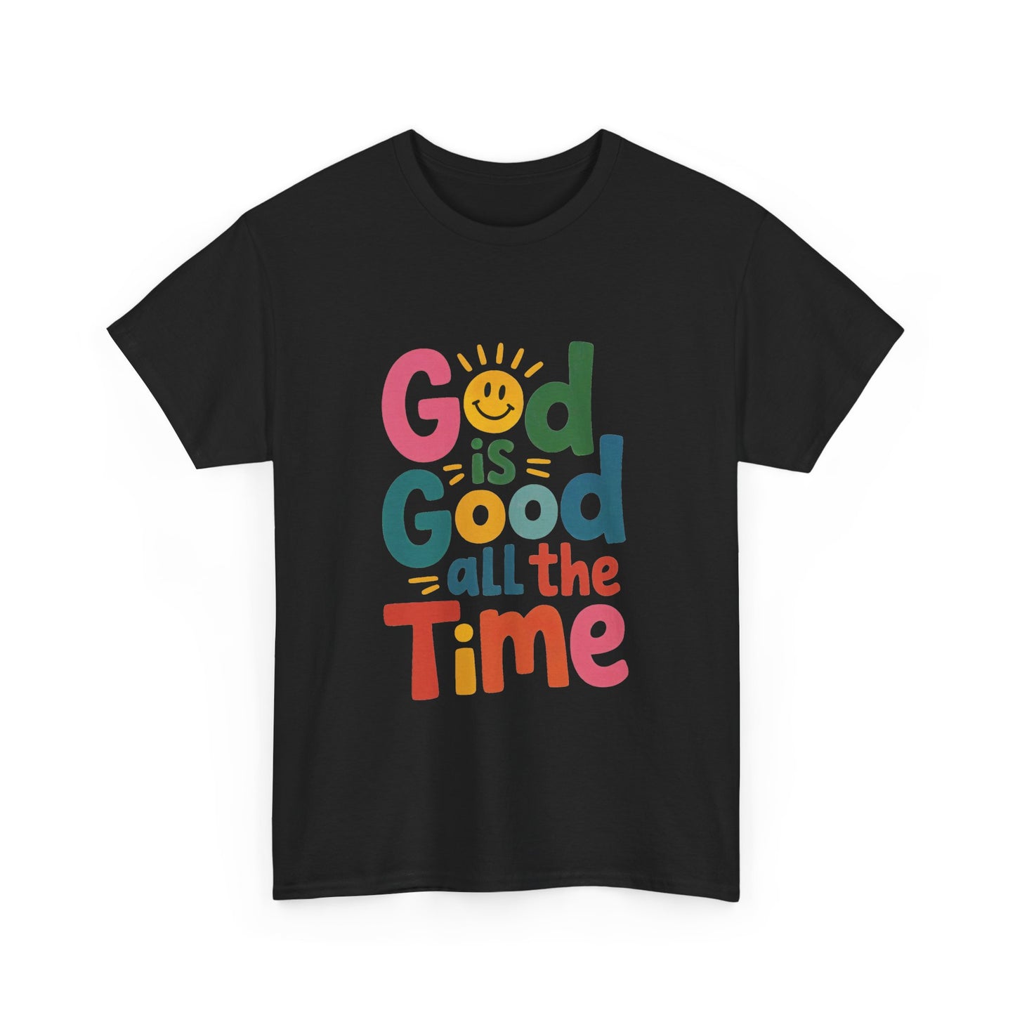 Inspirational Cotton Tee - 'God is Good All the Time'