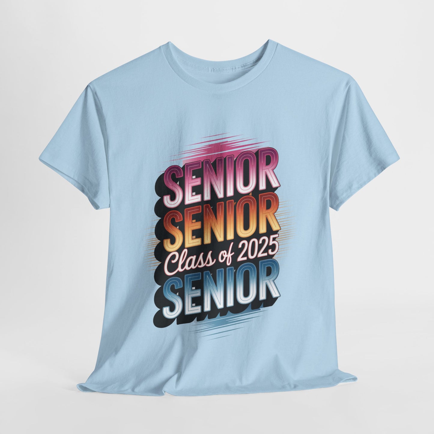 Class of 2025 Senior Heavy Cotton Tee - Graduating High School Shirt
