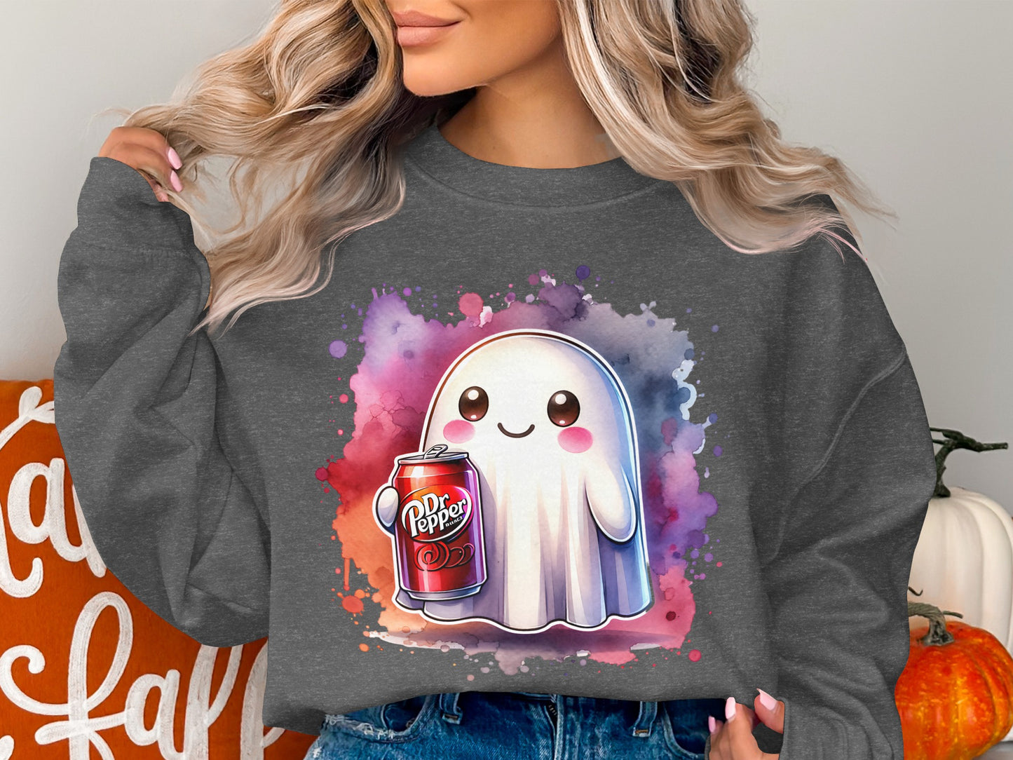 Adorable Ghost And Dr Pepper Halloween Sweatshirt product type