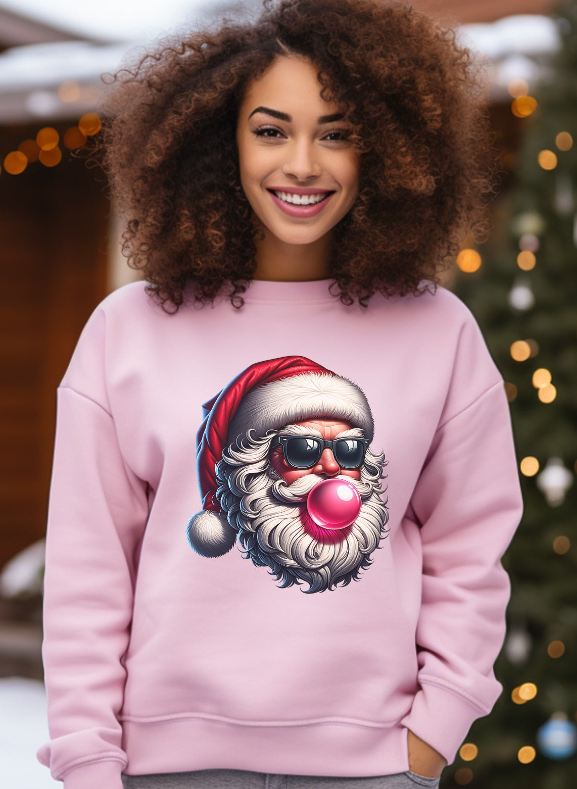 Santa Claus in Sunglasses Graphic Sweatshirt product