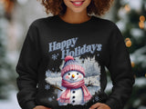 Happy Holidays Cute Snowman Graphic Sweatshirt product