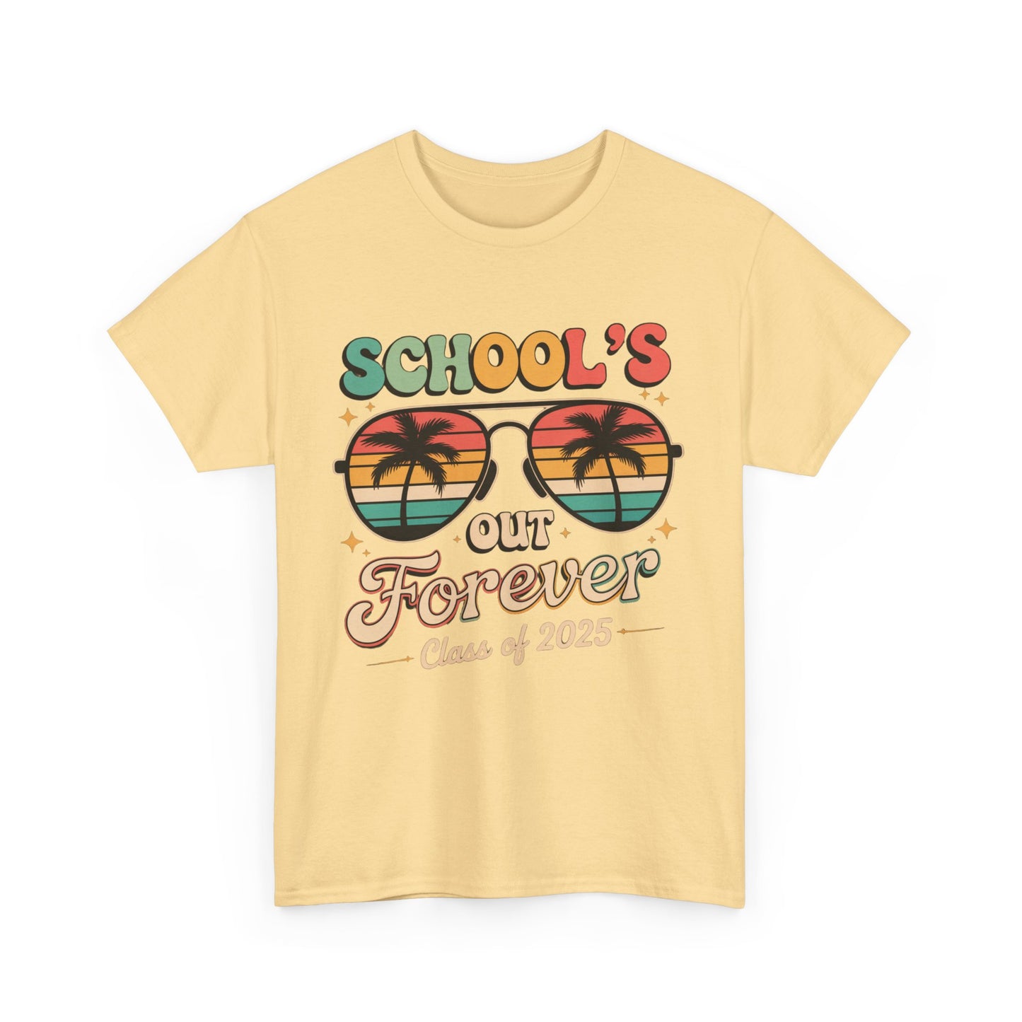 Class of 2025 School's Out Forever Tee, Graduation Gift Shirt, Summer Vibe T-Shirt, Beach Day Wear,