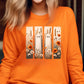 Floral Ghosts Pattern Long Sleeve T-Shirt product type