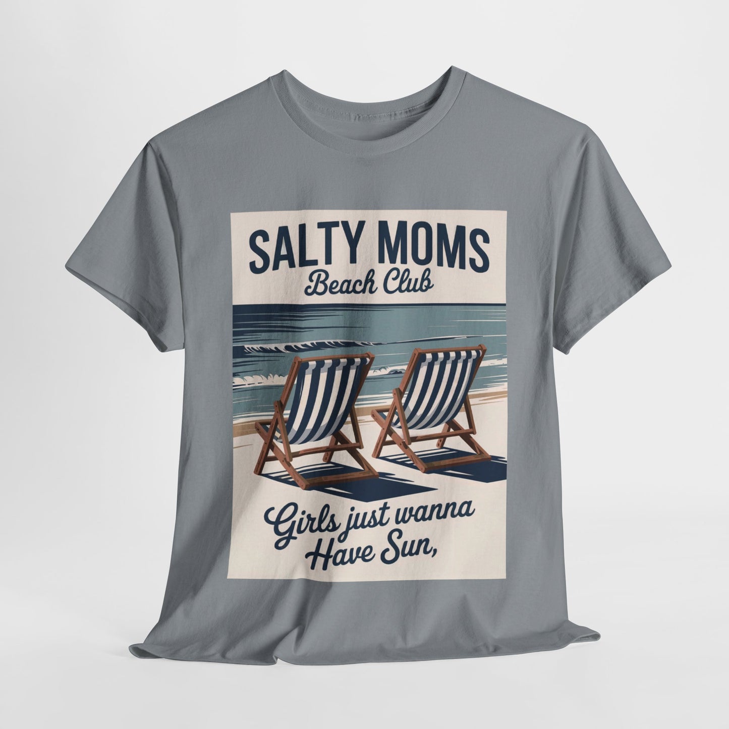 Salty Moms Beach Club Tee, Fun Summer T-Shirt, Gift for Moms, Beach Lovers, Coastal Vibes, Casual Wear