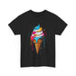 Colorful Ice Cream Cone Tee, Summer T-Shirt, Fun Graphic Tee, Gift for Ice Cream Lovers, Festival Apparel
