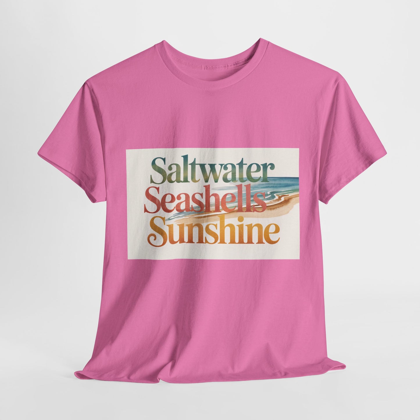 Saltwater Seashells Sunshine Tee | Beach Lovers T-Shirt, Summer Vibes, Coastal Style, Vacation Essential, Nautical Gift