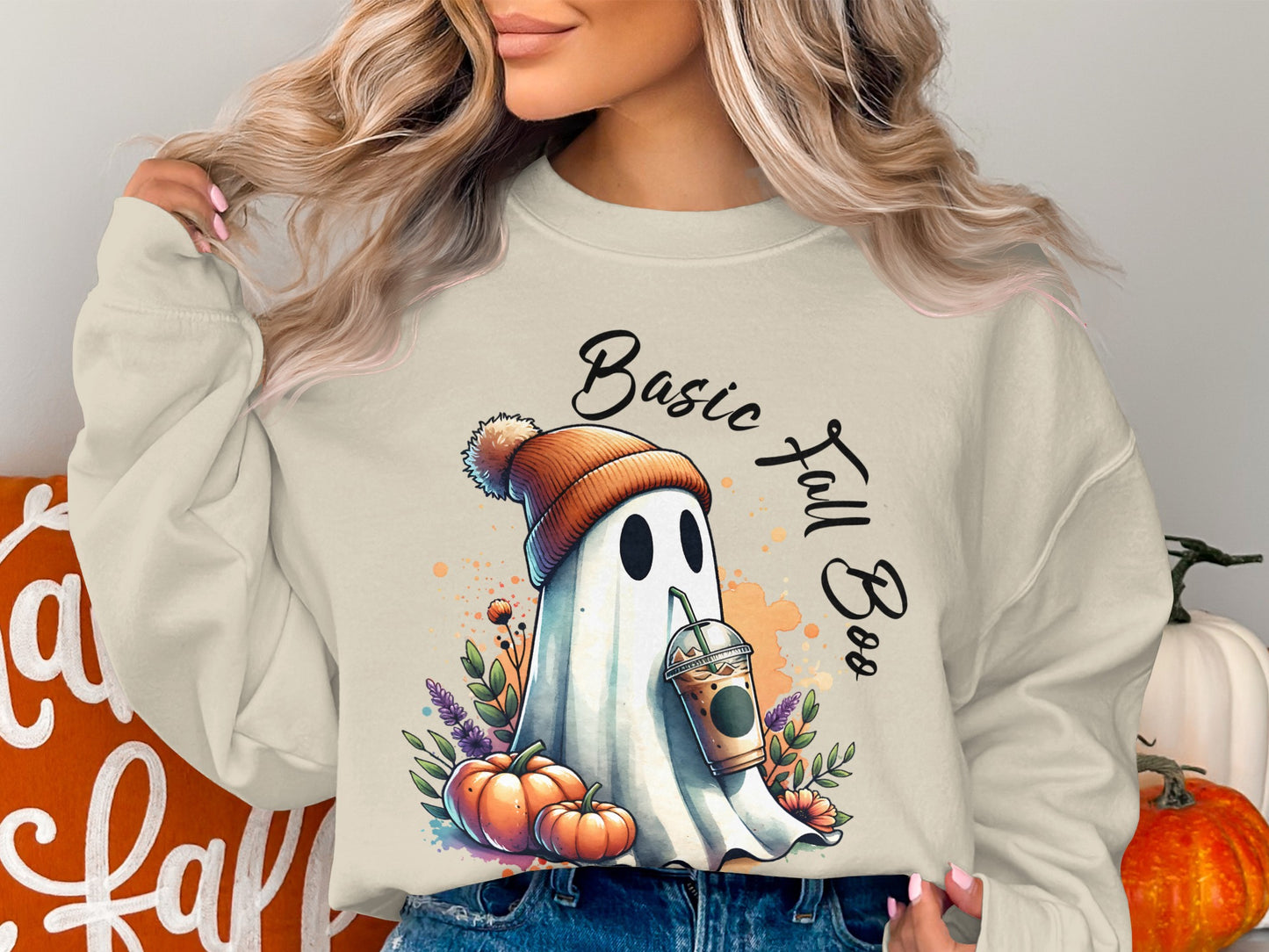 Adorable Basic Fall Boo Halloween Sweatshirt product