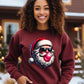 Festive Santa Claus Design Red Christmas Sweatshirt Product