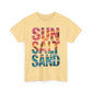 Beach Vibes Tee, Summer Shirt, Sun Salt Sand Graphic Tee, Coastal Clothing, Gift for Ocean Lovers, Beach Party Essential, Summer Vacation