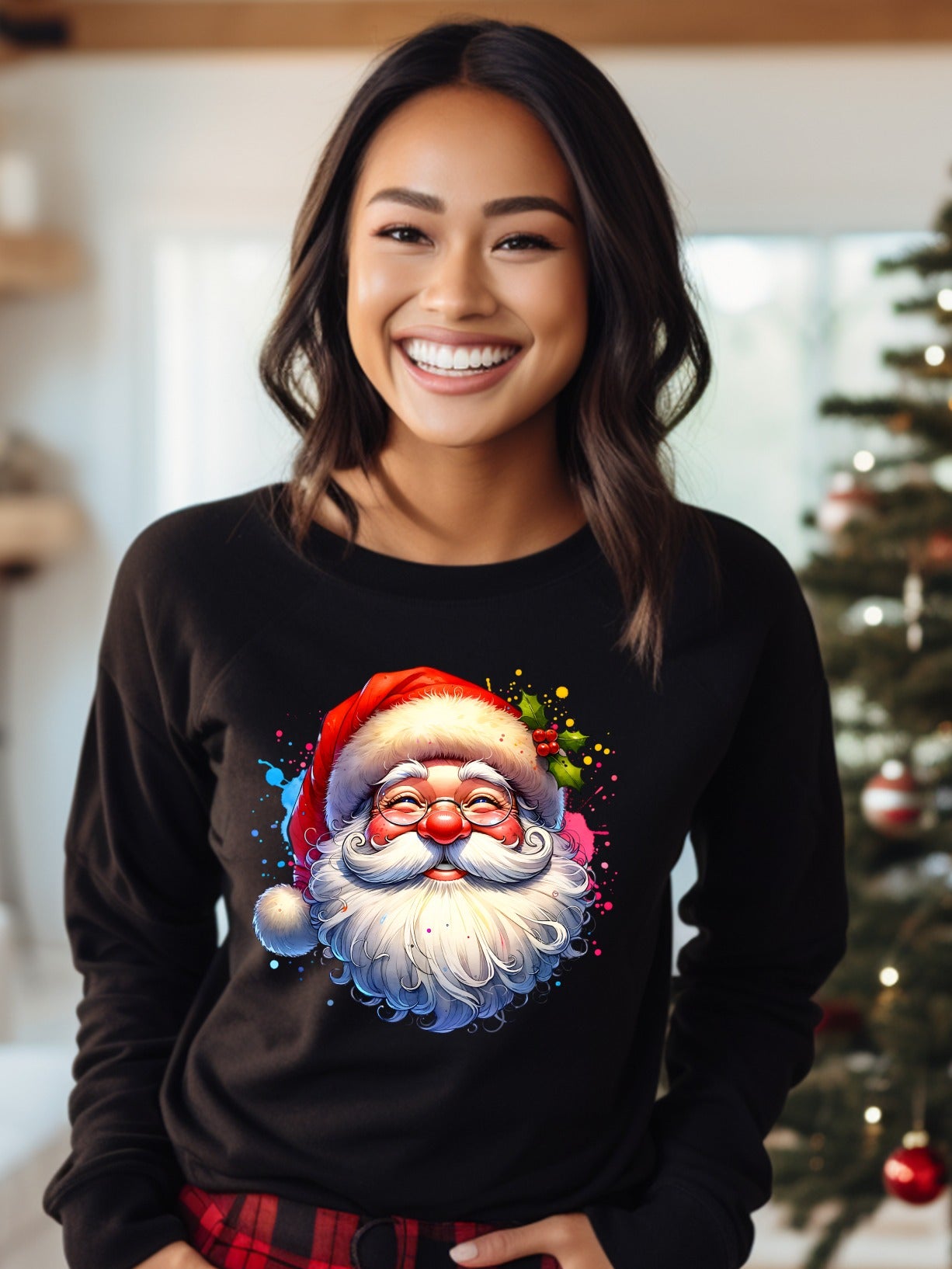 Festive Santa Claus Graphic Sweatshirt Product Type