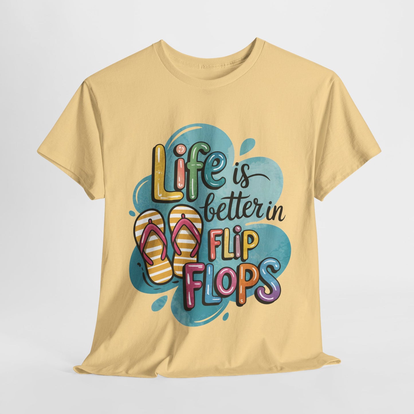 Life is Better in Flip Flops Tee, Summer Vibes T-Shirt, Vacation Shirt, Beach Lover Gift, Fun Casual Wear