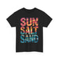 Beach Vibes Tee, Summer Shirt, Sun Salt Sand Graphic Tee, Coastal Clothing, Gift for Ocean Lovers, Beach Party Essential, Summer Vacation