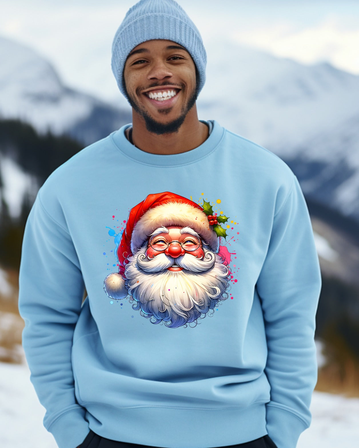 Festive Santa Claus Graphic Sweatshirt product type