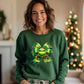 Festive Green Bow Sweatshirt Perfect for Holiday product