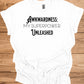 Awkwardness Unleashed: Empowering Typography, Motivational Graphic Design, Quirky Self-Acceptance Art - Graphic Tee Shirt