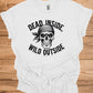 Rebel's Visage: Menacing Skull with Bandana, Black and White Illustration, Biker and Punk Aesthetic - Graphic Tee Shirt