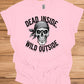 Rebel's Visage: Menacing Skull with Bandana, Black and White Illustration, Biker and Punk Aesthetic - Graphic Tee Shirt