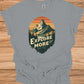 Mountain Adventure Calls: Vintage Outdoor Illustration, Retro Sunset Landscape, Explore Nature Poster - Graphic Tee Shirt