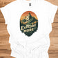 Mountain Adventure Calls: Vintage Outdoor Illustration, Retro Sunset Landscape, Explore Nature Poster - Graphic Tee Shirt