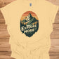 Mountain Adventure Calls: Vintage Outdoor Illustration, Retro Sunset Landscape, Explore Nature Poster - Graphic Tee Shirt