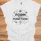 Form Meets Function: Engineering Design Artwork, Technical Blueprint Illustration, Innovative Technology Concept - Graphic Tee Shirt