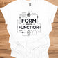 Form Meets Function: Engineering Design Artwork, Technical Blueprint Illustration, Innovative Technology Concept - Graphic Tee Shirt