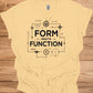 Form Meets Function: Engineering Design Artwork, Technical Blueprint Illustration, Innovative Technology Concept - Graphic Tee Shirt