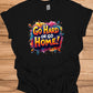 Go Hard or Go Home: Vibrant 3D Typography, Graffiti-Inspired Motivation, Colorful Urban Art - Graphic Tee Shirt