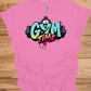 Gym Time Graffiti: Fitness Motivation Typography, Urban Street Art Style, Colorful Workout Inspiration - Graphic Tee Shirt