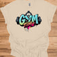 Gym Time Graffiti: Fitness Motivation Typography, Urban Street Art Style, Colorful Workout Inspiration - Graphic Tee Shirt