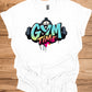 Gym Time Graffiti: Fitness Motivation Typography, Urban Street Art Style, Colorful Workout Inspiration - Graphic Tee Shirt