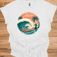Aloha Paradise: Vintage Hawaiian Illustration, Tropical Beach Sunset, Retro Travel Poster Art - Graphic Tee Shirt